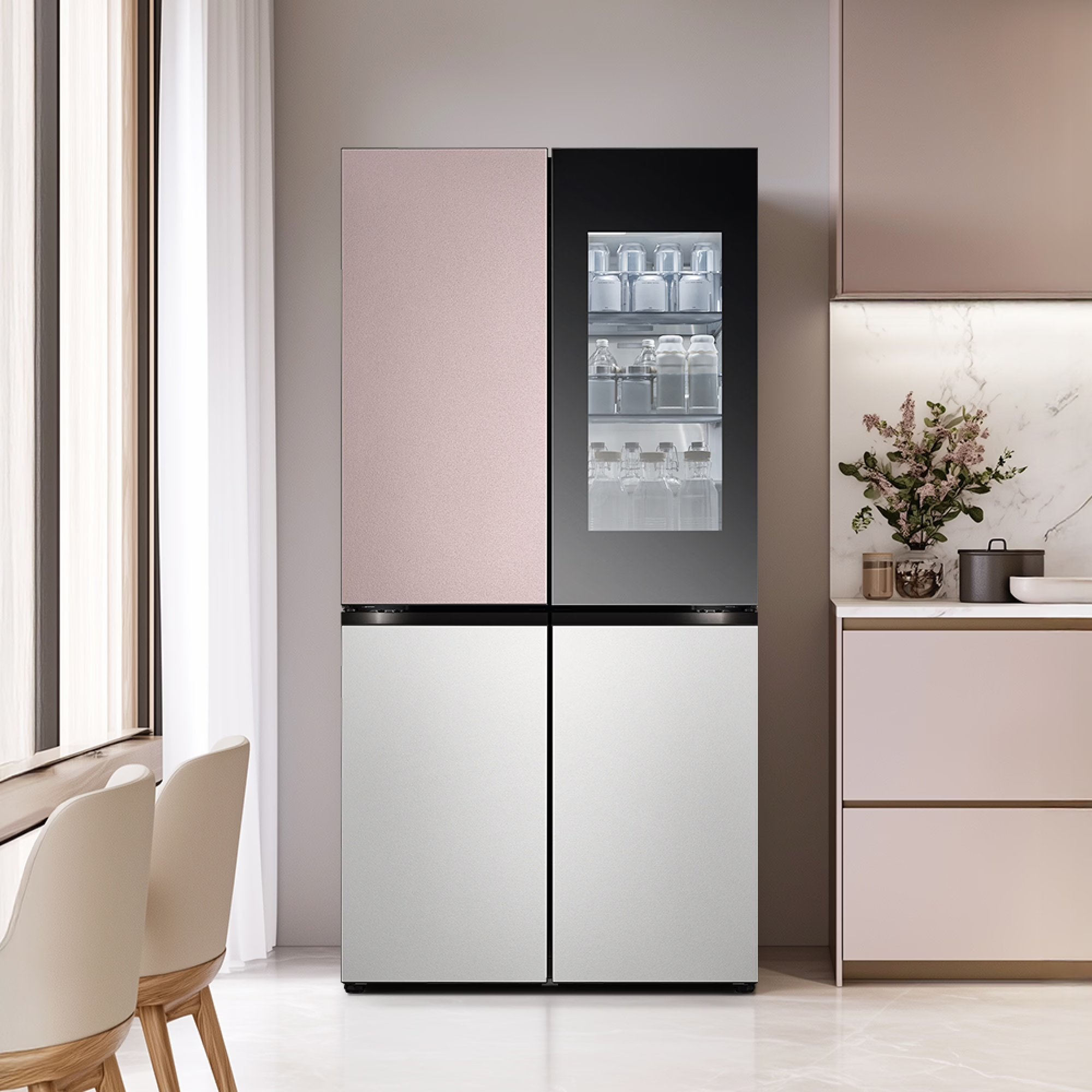 LG 디오스 AI 오브제컬렉션 STEM 베이직 냉장고 (노크온 더블매직스페이스)